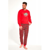 Мужская красная пижама со штанами в клетку Cornette FAMILY TIME 115