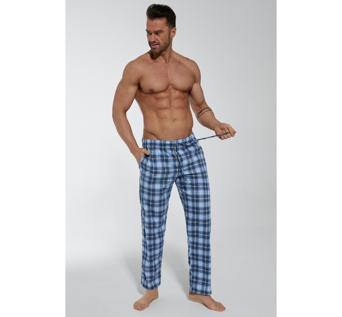 Домашние мужские штаны с карманами Джинс + голубой