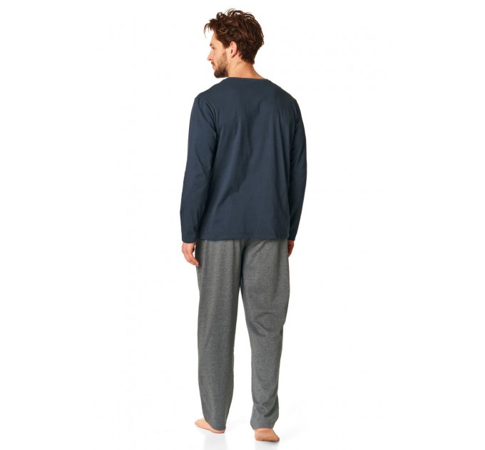 Мужская пижама со штанами из хлопка 